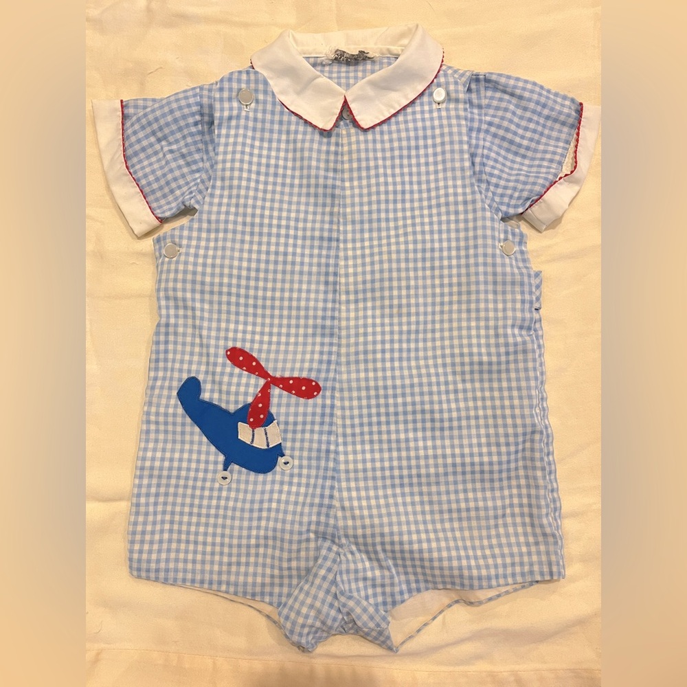 Vintage Baby Top and Romper Set